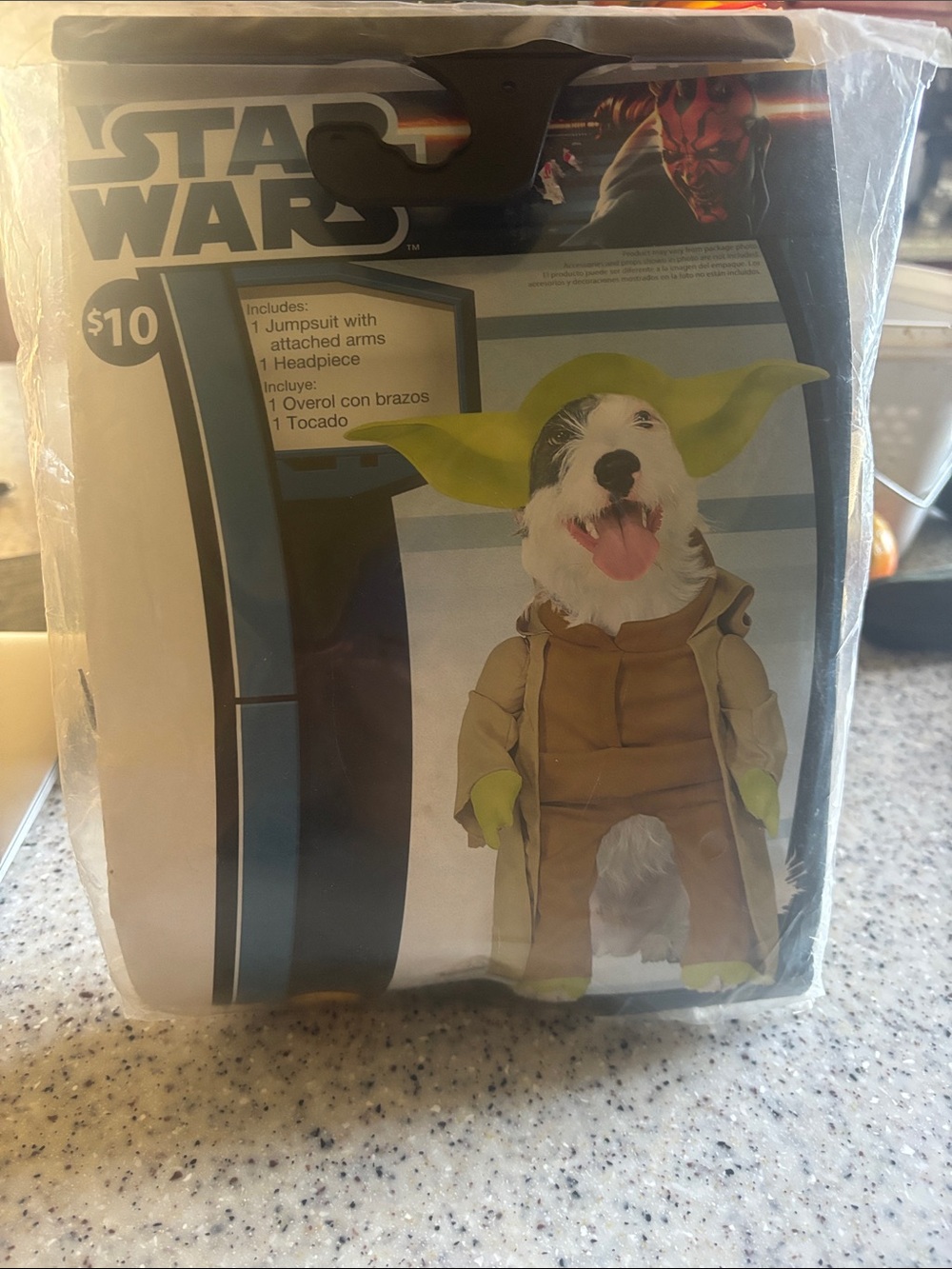 Star Wars Yoda Pet Costume - Green/Tan